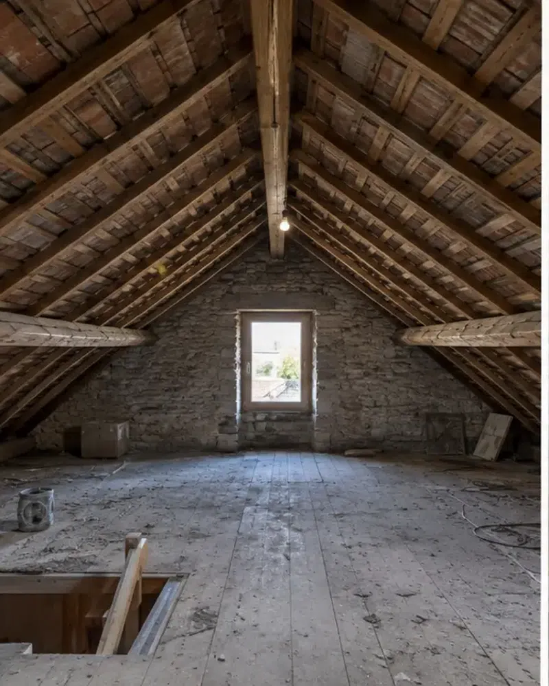 Isolation des combles — état avant travaux