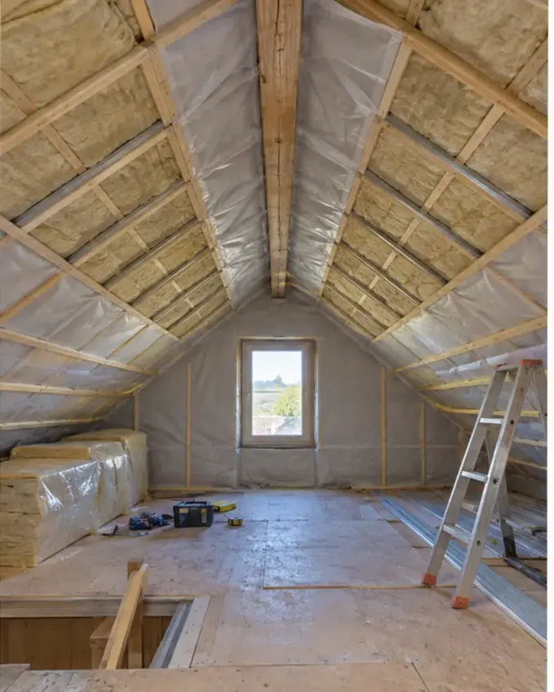 Isolation des combles — chantier en cours