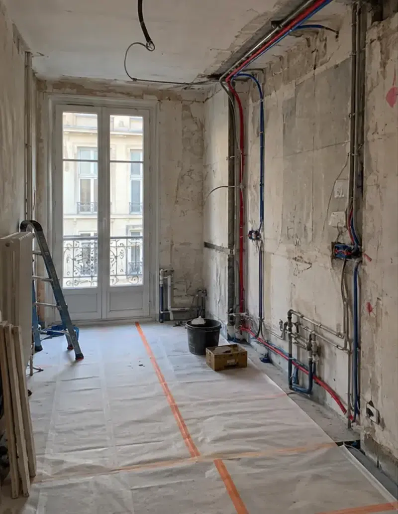 Rénovation de cuisine — chantier en cours