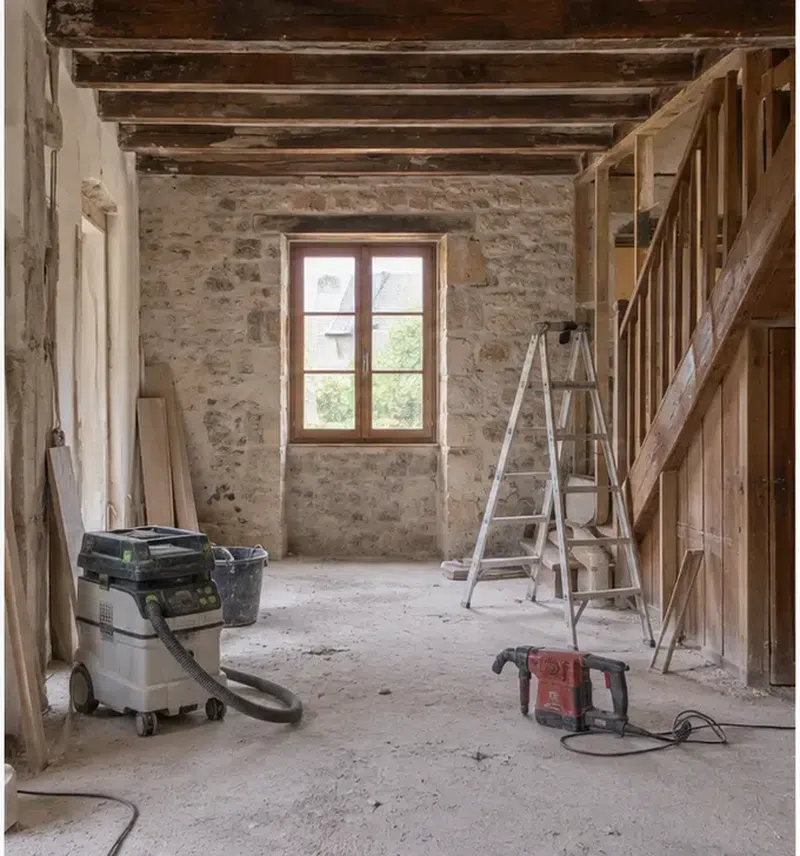 Rénovation de maison à Andilly — chantier en cours