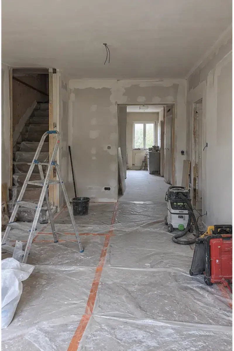Rénovation de maison à Montmagny — chantier en cours