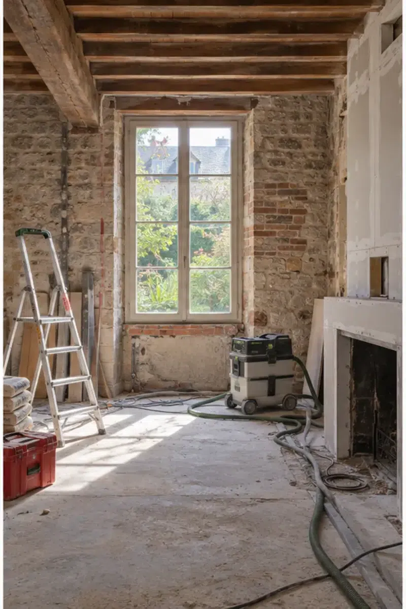 Rénovation de maison à Montmorency — chantier en cours