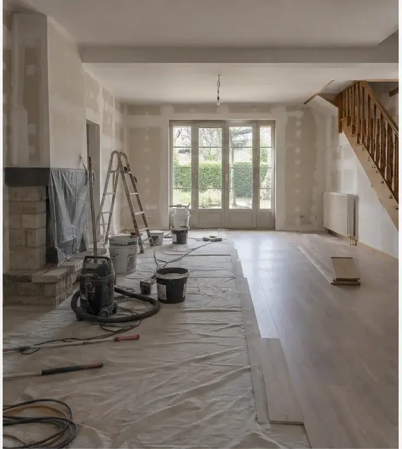 Rénovation de maison — chantier en cours
