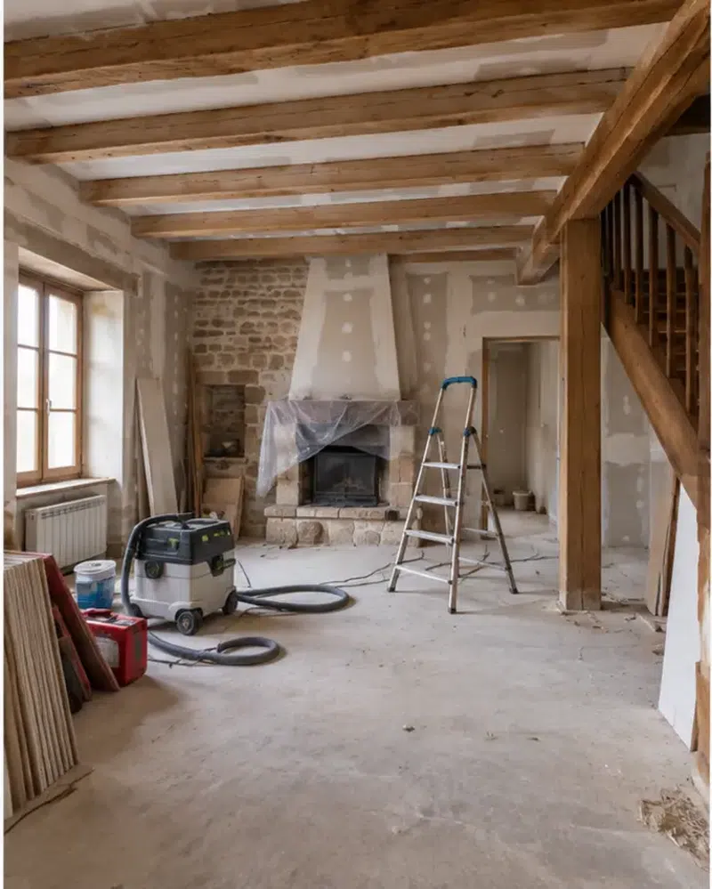 Rénovation de maison à Piscop — chantier en cours