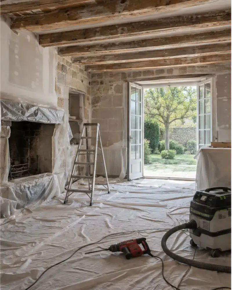 Rénovation de maison à Saint-Prix — chantier en cours